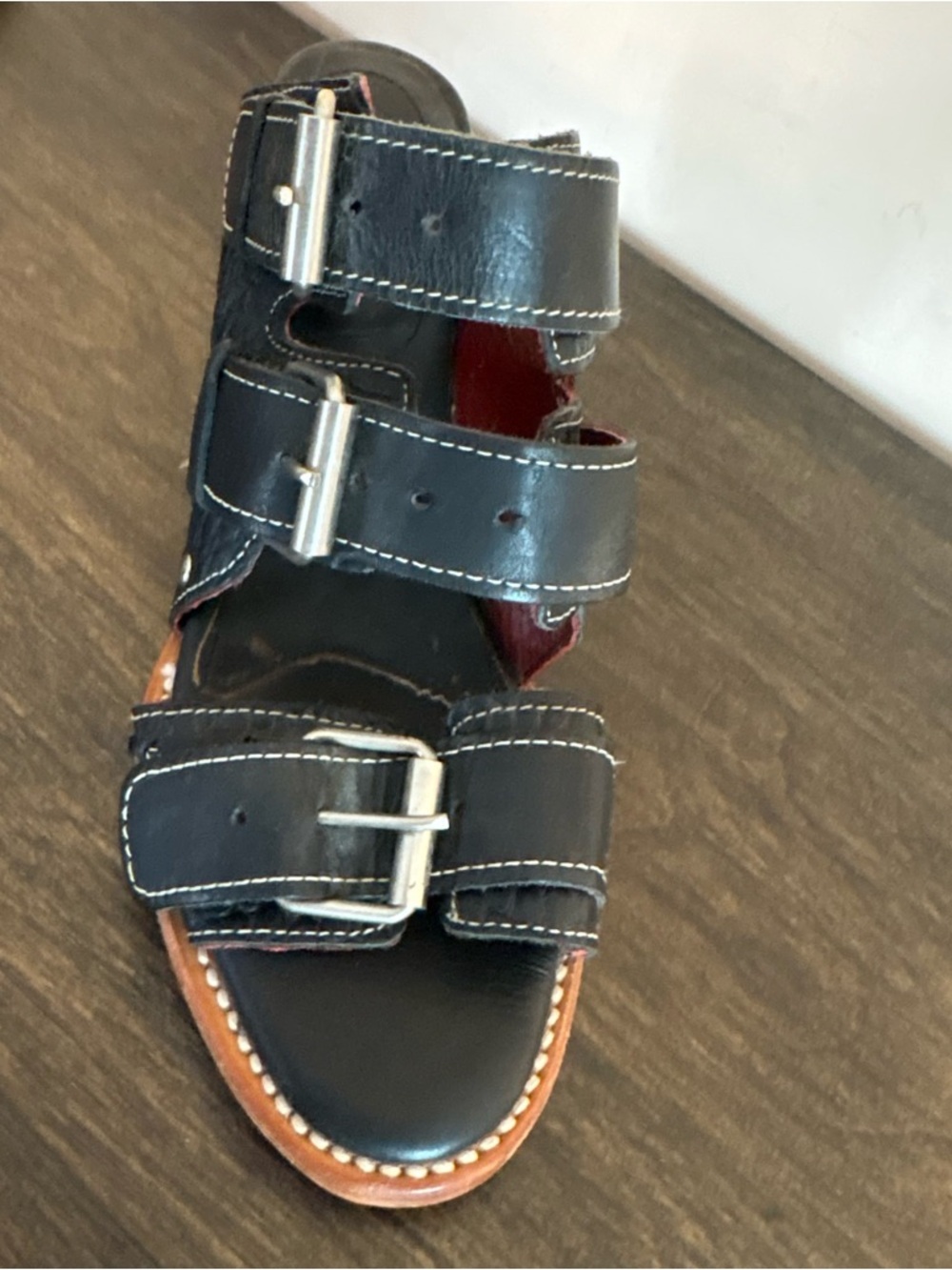 Freebird Quincy Leather Buckle Mule Heels Black Size 8 - Picture 10 of 15